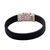 Men's leather braided wristband bracelet, 'Bedeg Style' - Men's Braided Leather Wristband Bracelet from Bali (image 2d) thumbail