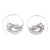 Sterling silver half-hoop earrings, 'Paisley Fantasy' - Sterling Silver Paisley Half-Hoop Earrings from Bali thumbail