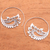 Sterling silver half-hoop earrings, 'Paisley Fantasy' - Sterling Silver Paisley Half-Hoop Earrings from Bali
