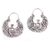 Sterling silver hoop earrings, 'Peacock Garden' - Sterling Silver Peacock Hoop Earrings from Bali thumbail