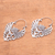 Sterling silver hoop earrings, 'Owl Majesty' - Sterling Silver Owl Hoop Earrings from Bali (image 2b) thumbail