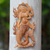 Wood relief panel, 'South Sea Queen' - Hand-Carved Wood South Sea Queen Mermaid Relief Panel (image 2) thumbail