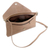 Leather sling, 'Latte Envelope' - Adjustable Strap Leather Sling Handbag from Indonesia