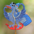 Leder-schattenmarionette, 'blaues Jatayu'. - handbemalte Leder-Ramayana Jatayu-Vogel-Schattenpuppe