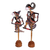 Leather shadow puppets, 'Kamajaya in Color' (pair) - Kamajaya and Kamaratih Leather Shadow Puppets (Pair)