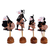 Marionetas de sombras de cuero (juego de 4) - Marionetas de sombras de cuero Punokawan negras y rojas (juego de 4)
