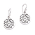Sterling silver dangle earrings, 'Lovely Medallions' - Circular Sterling Silver Dangle Earrings from Bali