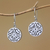 Sterling silver dangle earrings, 'Lovely Medallions' - Circular Sterling Silver Dangle Earrings from Bali