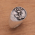 Sterling silver signet ring, 'Single Rose' - Handcrafted Single Blooming Rose Sterling Silver Signet Ring (image 2b) thumbail