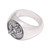 Sterling silver signet ring, 'Single Rose' - Handcrafted Single Blooming Rose Sterling Silver Signet Ring (image 2d) thumbail