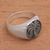 Sterling silver signet ring, 'Stately Palm' - Handcrafted Palm Tree Sterling Silver Signet Ring from Bali (image 2c) thumbail