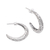 Sterling silver half-hoop earrings, 'Twilight Vines' - Vine Motif Sterling Silver Half-Hoop Earrings from Bali (image 2d) thumbail