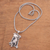 Men's sterling silver pendant necklace, 'Wild Panther' - Men's Sterling Silver Wild Panther Pendant Necklace (image 2b) thumbail