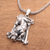 Men's sterling silver pendant necklace, 'Wild Panther' - Men's Sterling Silver Wild Panther Pendant Necklace (image 2c) thumbail