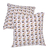 Cotton cushion covers, 'Cozy Morning' (pair) - Pair of Contemporary Geometric Motif Cotton Cushion Covers