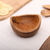 Teak wood snack bowl, 'Brown Shell' - Handmade Teak Wood Snack Bowl from Bali