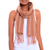 Cotton scarf, 'High Sierra' - Shades of Brown Striped Handwoven Cotton Fringed Scarf (image 2b) thumbail
