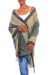 Men's cotton shawl, 'Riverbank' - Men's Brown and Green Lightweight Handwoven Cotton Shawl