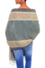 Herrenschal aus Baumwolle, 'Riverbank' - Brauner und grüner leichter handgewebter Baumwollschal für Männer