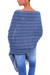 Baumwolltuch, 'Settle Into Serenity' (In Gelassenheit einrichten) - Azurblau mit rotem Schmalstreifen Handgewebtes Baumwolltuch