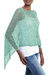 Crocheted poncho, 'Turquoise Sanur Shade ' - Lightweight Turquoise Hand Crocheted Poncho  from Bali (image 2g) thumbail