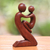 Wood sculpture, 'Playful Father' - Suar Wood Father and Child Sculpture from Bali (image 2b) thumbail