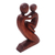 Wood sculpture, 'Playful Father' - Suar Wood Father and Child Sculpture from Bali (image 2d) thumbail