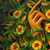 'In Flowers' - Signed Painting of a Woman with Flowers from Java (image 2b) thumbail