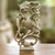 Holzskulptur - Handgeschnitzte Meeresschildkröten-Hibiskus-Holzskulptur aus Bali