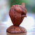 Wood sculpture, 'Owl Bust' - Suar Wood Bust Sculpture of an Owl from Bali (image 2b) thumbail