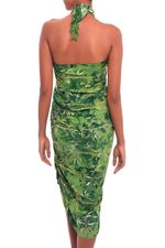 Curated gift set, 'Beach Party' - Curated Gift Set with Batik Sarong Peridot Earrings & Clutch