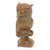Holzskulptur, „Eule auf einer Kante“. - Hibiskus-Holzeulen-Skulptur aus Bali