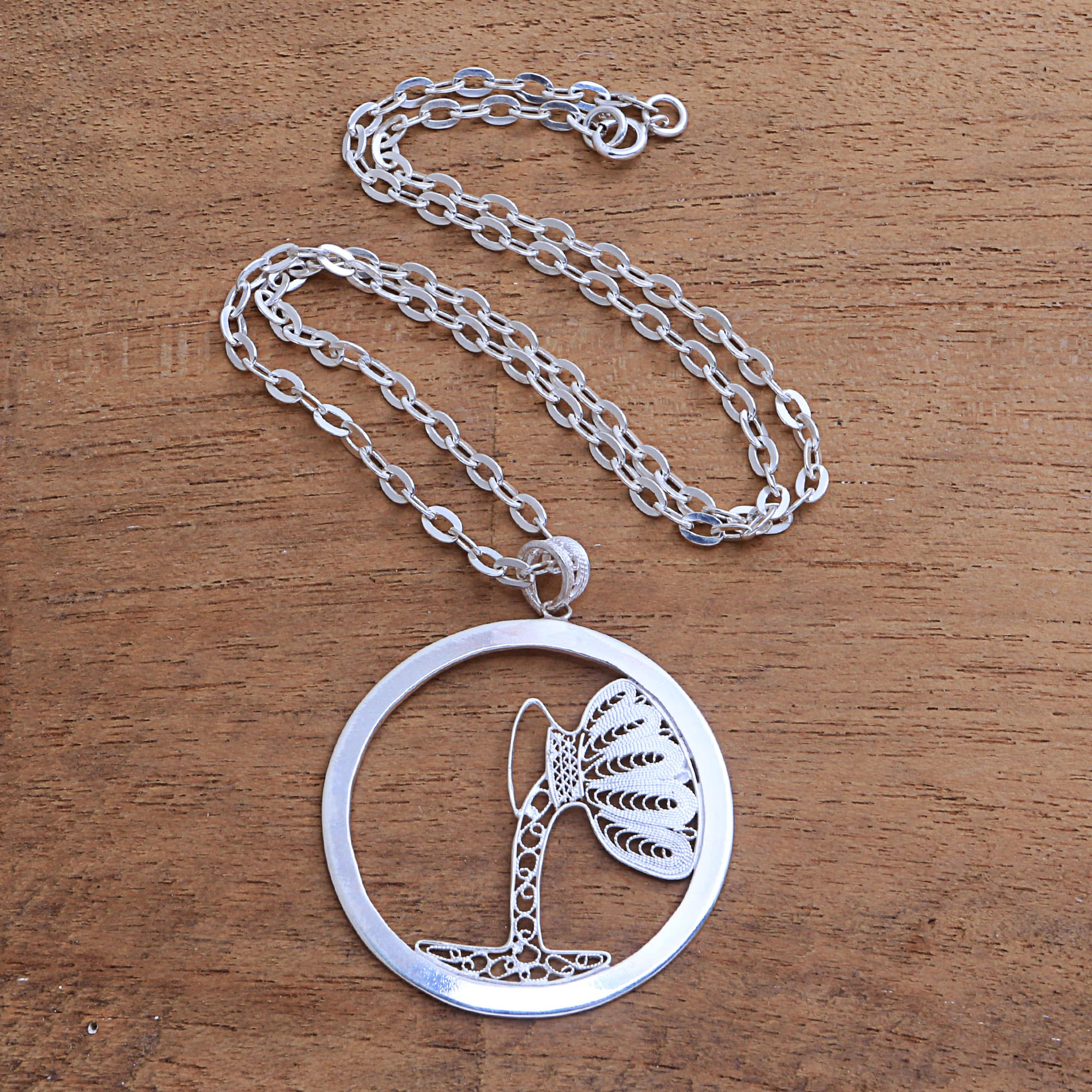 ASTRA Cubic Zirconia Aquarius Necklace in Sterling Silver
