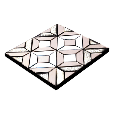 Dekorativer Glasspiegel - Geometrischer dekorativer Glasspiegel aus Java