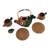 Ceramic tea set, 'Timang Trout' (set for 2) - Handcrafted Javanese Fish Theme Ceramic Tea Set for Two (image 2d) thumbail