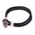 Sterling silver accented leather cord bracelet, 'Tranquil Balance' - Sterling Silver and Leather Yin Yang Braided Cord Bracelet (image 2c) thumbail
