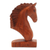 Escultura de madera - Escultura de busto de caballo de madera de suar de Bali