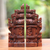 Sujetalibros de madera, (12 pulgadas) - Sujetalibros de madera de suar cultural tallados a mano de Bali (12 pulg.)