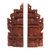Wood bookends, 'Gapura Gaze' (12 inch) - Hand-Carved Cultural Suar Wood Bookends from Bali (12 in.)