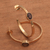 Gold plated smoky quartz half-hoop earrings, 'Paradox' - 18k Gold Plated Quartz Hammered Half-Hoop Earrings (image 2b) thumbail