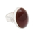 Amber cocktail ring, 'Blazing Pool' - Domed Red-Hued Amber and Sterling Silver Cocktail Ring