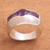 Amethyst cocktail ring, 'Wink' - Sterling Silver Amethyst Minimalist Design Cocktail Ring