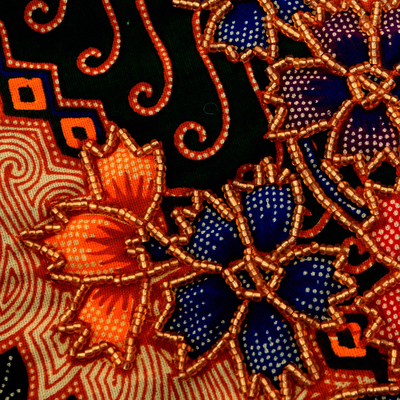 Medias de algodón batik - Medias de algodón batik en medianoche de Bali