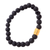 Men's gold accented lava stone beaded stretch bracelet, 'Batur Pebbles' - Men's Gold Accent Lava Stone Beaded Stretch Bracelet (image 2c) thumbail