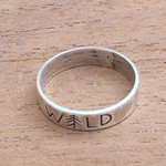 Sterling silver band ring, 'Wild Soul' - Sterling Silver Band Ring Crafted in Bali