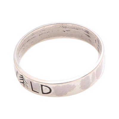 Sterling silver band ring, 'Wild Soul' - Sterling Silver Band Ring Crafted in Bali