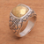 Men's sterling silver ring, 'Stony Path' - Men's Sterling Silver and Brass Ring from Bali (image 2b) thumbail