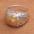 Men's sterling silver ring, 'Stony Path' - Men's Sterling Silver and Brass Ring from Bali (image 2c) thumbail