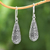 Sterling silver dangle earrings, 'Dragon Tears' - Drop-Shaped Sterling Silver Dangle Earrings from Bali