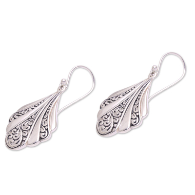 Sterling silver dangle earrings, 'Vine Shells' - Sterling Silver Shell Dangle Earrings from Bali